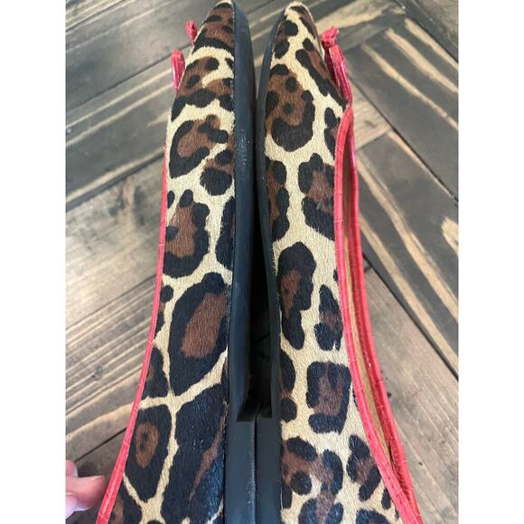 Antonio Melani Baird Calf Hair Animal Print Women 6 Slip On Flats Preppy Mobwife - Picture 2 of 10